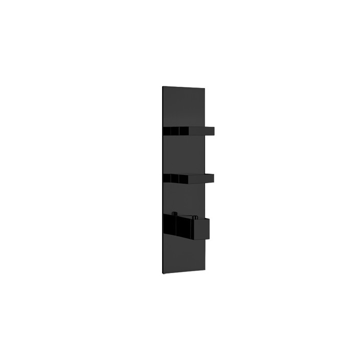 Gessi Смеситель для душа, встраиваемый, термостатический, подключение на 3/4”, с 2мя независимыми выходами, Rettangolo, 43024#299 цвет: black xl