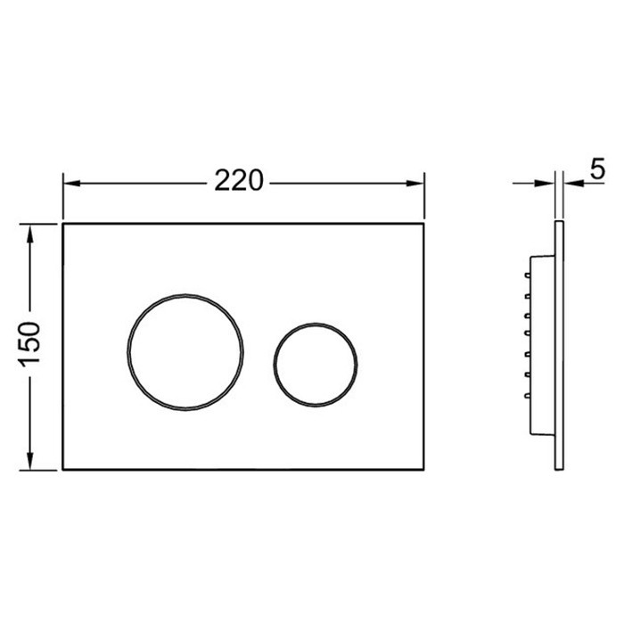 TECE панель смыва для унитаза, черный глянцевый, loop 2.0 - 9240924