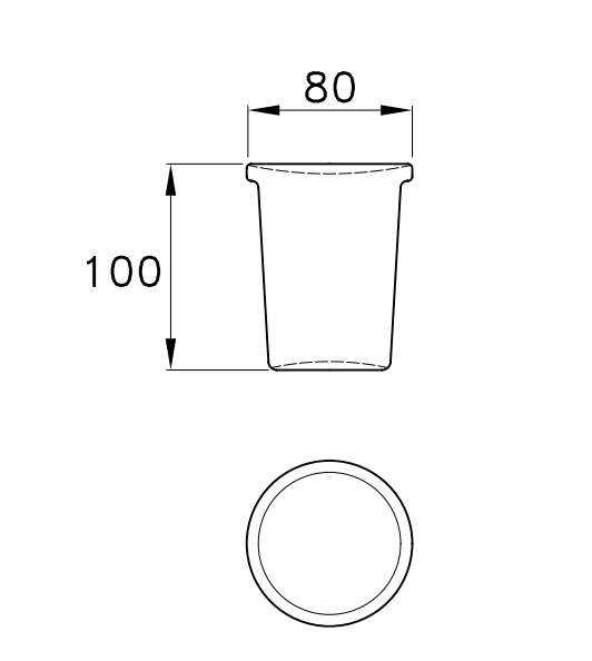 Стакан настольный для зубных щеток, STELLA Lucilla арт. LL10007VSA0