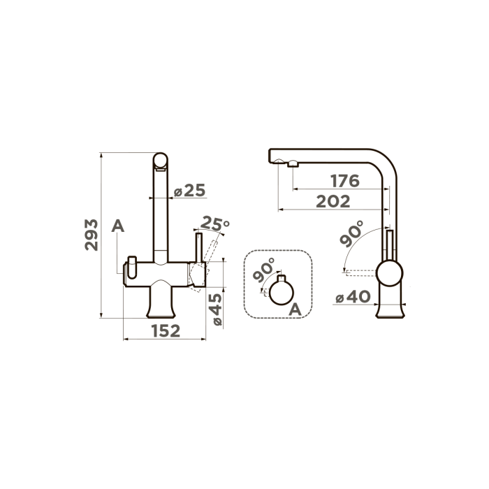 Omoikiri смеситель для кухни Hotaru-GM-WH латунь/вороненая сталь/белый арт. 4994053
