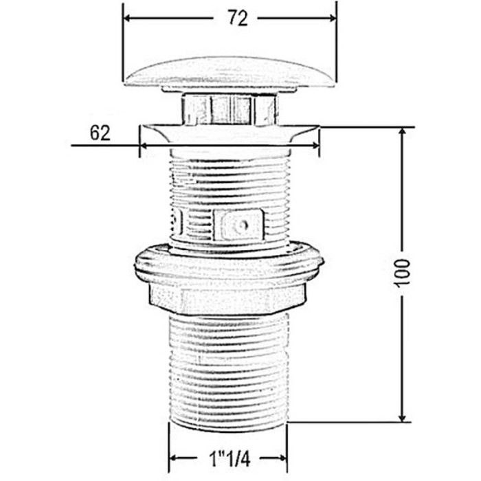 Донный клапан с керамической крышкой, sand, Art Ceram арт. ACA038 59 00