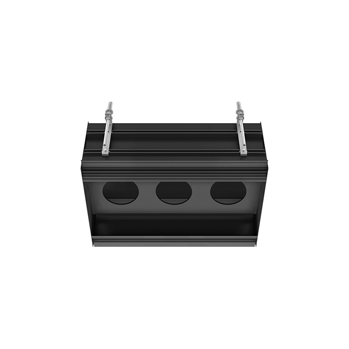 Gessi Профиль линейный 670 мм, для 3 модулей, установка Easy-Fix, Binario, 61125#299 цвет: black xl