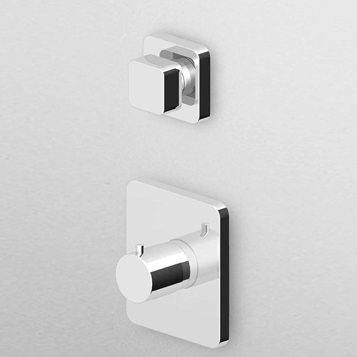 Zucchetti встроенный термостатический смеситель для душа, 1/2”, с запорным клапаном, soft, хром арт. zp7659 r97820