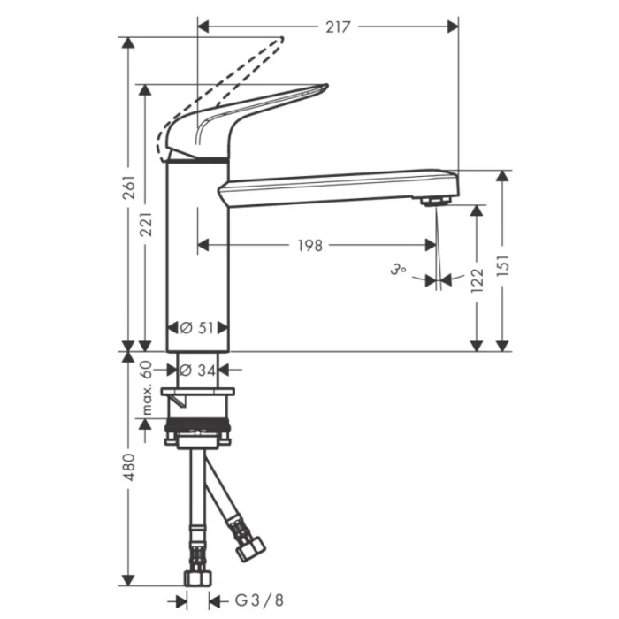 Hansgrohe смеситель для кухни, Focus M42, нержавеющая сталь арт. 71806800