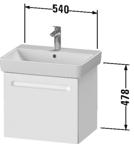 Duravit тумба подвесная 426 мм х 540 мм, no.1, n14281018180000 цвет: gres pietra grey opaco