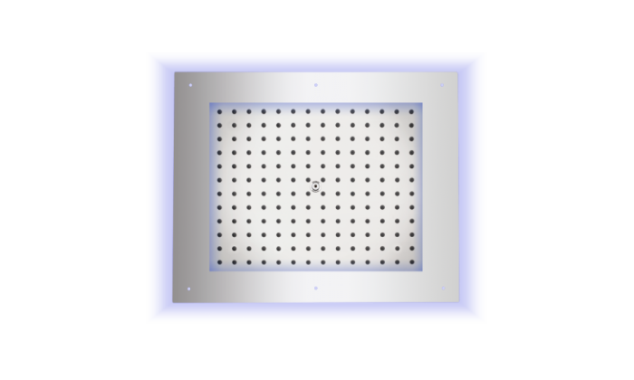 Bossini верхний душ frame/1 rgb режима hi0391.030, с rgb хромотерапией, frame, хром арт. hi0391.030