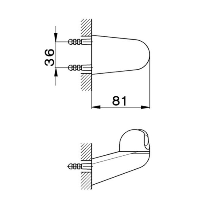 Cisal держатель для ручного душа ds00050021 shower cisal, цвет: хром