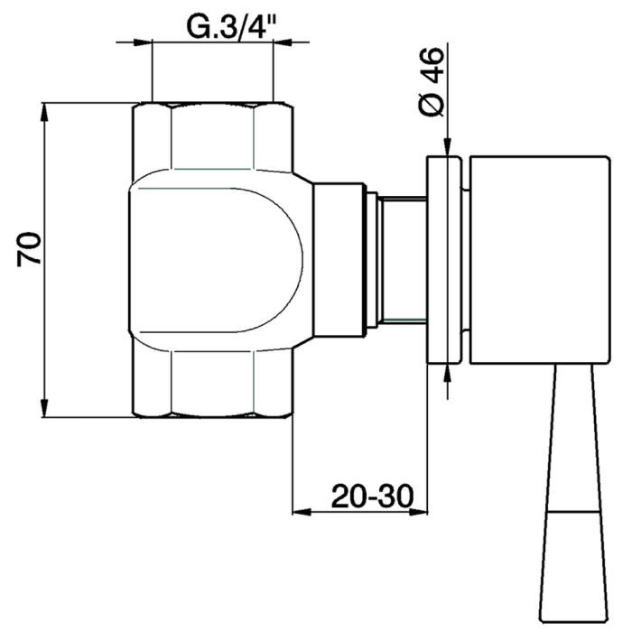 Cisal запорный вентиль pu00030379 pumpy цвет: хром