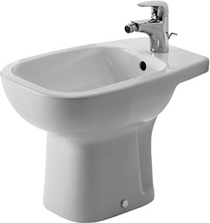 Duravit напольное биде с переливом, с креплением, d-code, 22381000002 цвет: белый