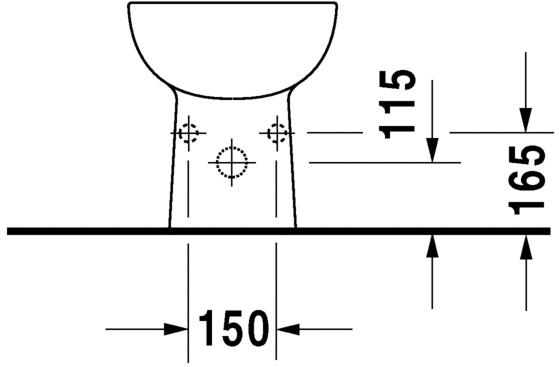 Duravit напольное биде с переливом, с креплением, d-code, 22381000002 цвет: белый