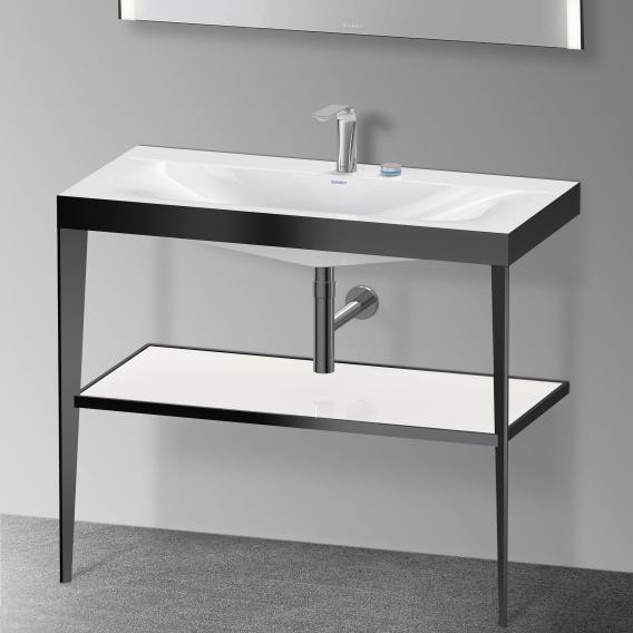 Duravit напольная консоль xviu/c-bonded 1000 мм х 850 мм, с умывальником viu, xviu, xv4716eb285 цвет: черный матовый/белый глянцевый лак
