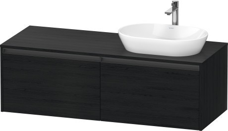 Duravit тумба подвесная под раковину справа 550 мм х 1400 мм х 459 мм, ketho.2, k24888r16160000 цвет: чёрный дуб