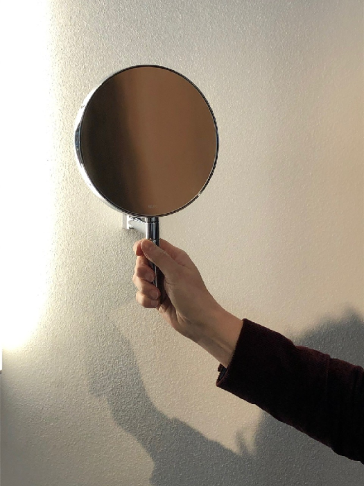 Keuco зеркало косметическое двустороннее настенное без подсветки, plan, черный матовый арт. 17649 370002