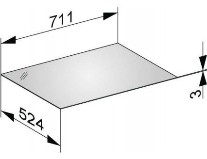 Keuco декоративная верхняя крышка из кристаллина для боковой тумбы, edition 11, арт. 31322 149001