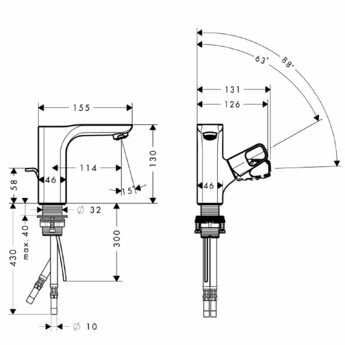 AXOR смеситель для раковины, Urquiola, хром арт. 11025000