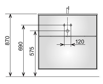 Keuco тумба под раковину 700x650x535 мм фасад орех, edition lignatur, арт. 33340 800012