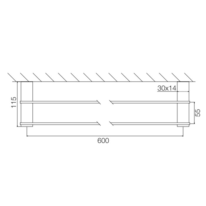 Fima Carlo Frattini полотенцедержатель 40см., двойной, подвесной, accessori, черный арт. f6021/60ns