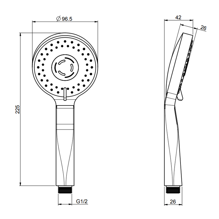 Fima Carlo Frattini ручной душ на 3 режима wellness, хром арт. f2298cr