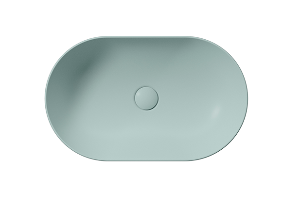 GSI Раковина накладная 60х37х16 см, ghiaccio, санфарфор, Color-elements - 883415