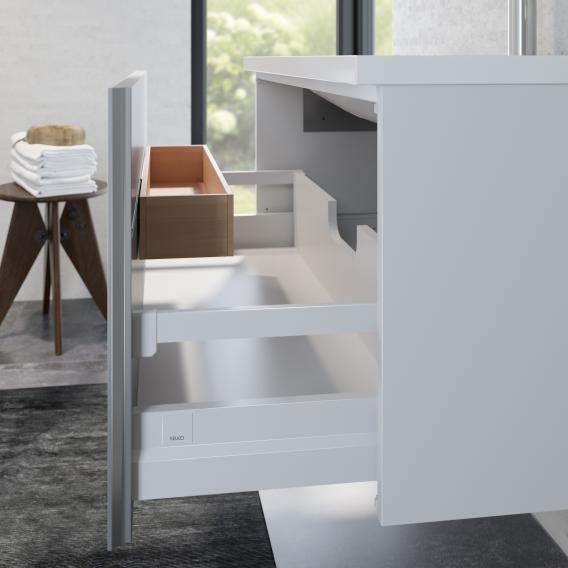 Keuco комплект мебели тумба 996 мм х 487 мм и умывальник 1000 мм х 490 мм/, royal reflex.2, белый глянцевый арт. 39604 210100