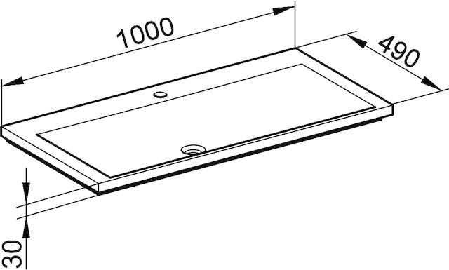 Keuco комплект мебели тумба 996 мм х 487 мм и умывальник 1000 мм х 490 мм/, royal reflex.2, белый глянцевый арт. 39604 210100