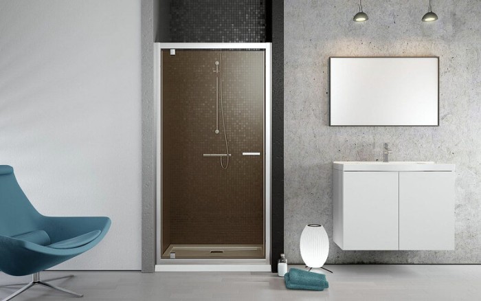 Radaway душевая дверь dw 70 профиль хром стекло коричневое, Twist - 382000-08