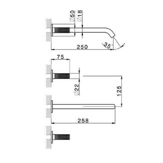 Смеситель для раковины, Cisal X32, нержавеющая сталь арт. X1013511D1