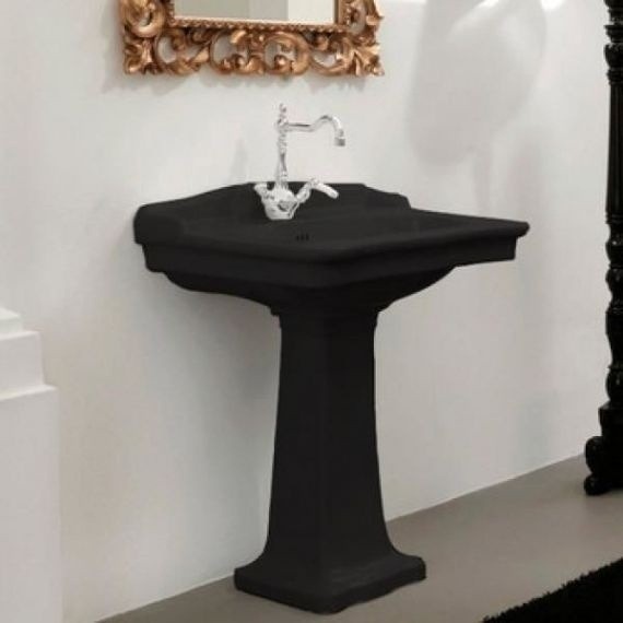 ArtCeram раковина для ванной комнаты, hel002 03 00 hermitage цвет: черный глянцевый