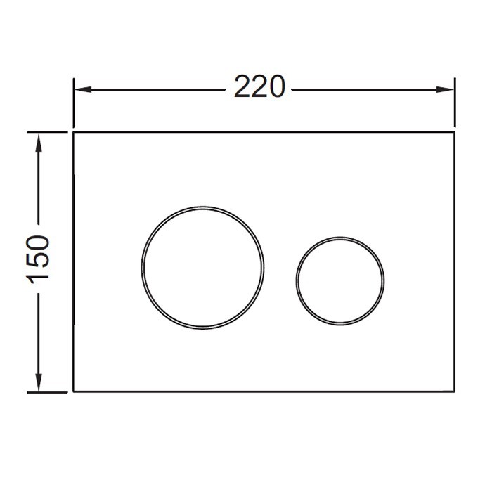 TECE клавиша смыва унитаза для системы двойного смыва, графит металлик, loop - 9240938
