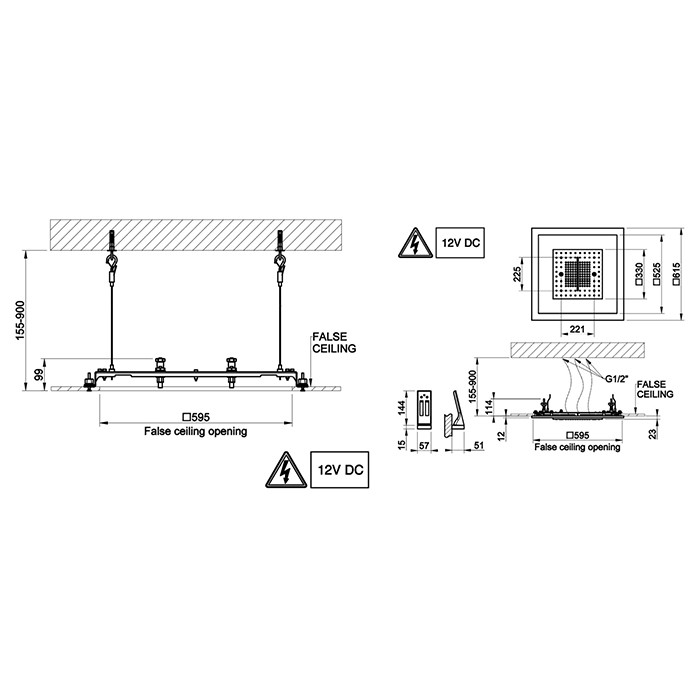 Gessi Душевая система, встраиваемая, хромотерапией с фунцией тропичекий ливень/водопад/распыление, пульт, Sogni, 57961#238 57963#239 57098 цвет: mirror steel