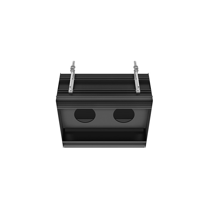 Gessi Профиль линейный 460 мм, для 2 модулей, установка Easy-Fix, Binario, 61123 цвет: black xl