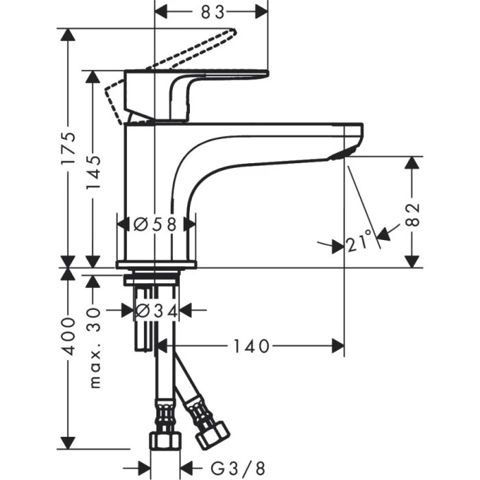 Hansgrohe смеситель на борт ванны, Rebris E, хром арт. 72435000