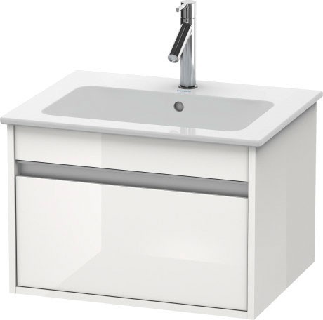 Duravit тумба подвесная под раковину с выдвижным ящиком, ketho, kt641802222 цвет: белый глянцевый