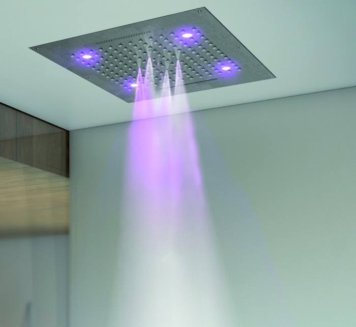 Bossini верхний душ 4 режима с rgb хромотерапией, dream, хром арт. h38909.030