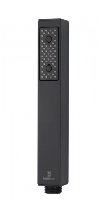 Bossini настенный смеситель для ванны cо шлангом, держателем и лейкой, aki, черный арт. z00726.073