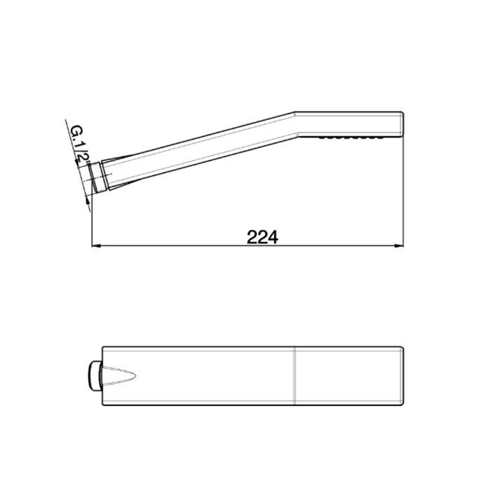 Cisal ручной душ ds01418040 shower cisal, цвет: чёрный матовый