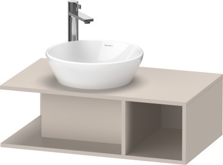 Duravit тумба подвесная под раковину 800 мм х 480 мм, d-neo, de491809191 цвет: серо-коричневый матовый