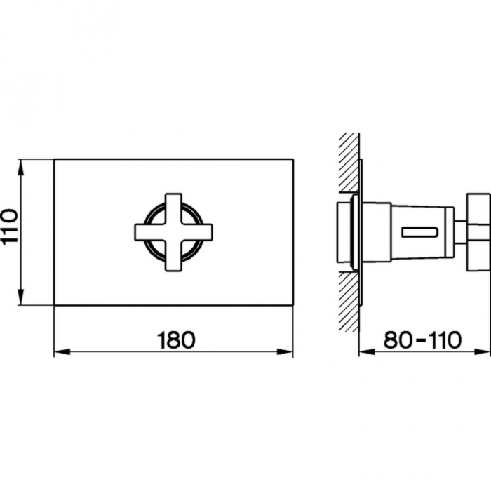 Cisal термостат для душа ba00180021 barcelona цвет: хром