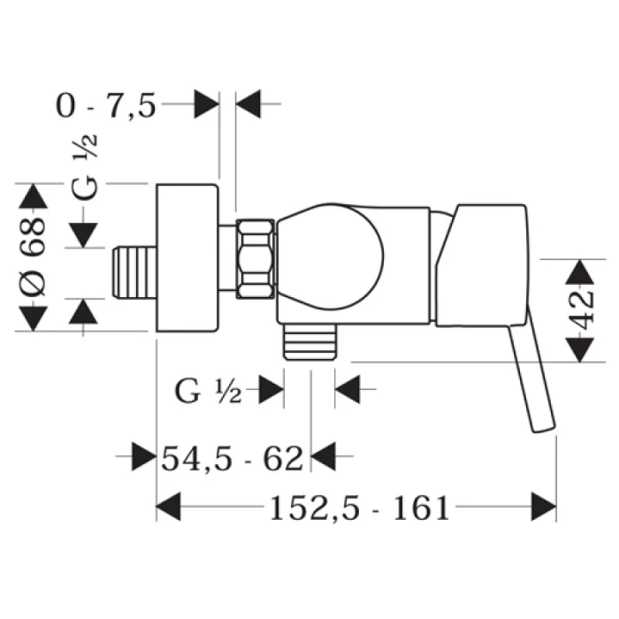 Hansgrohe смеситель для душа, Talis S, хром арт. 32620000