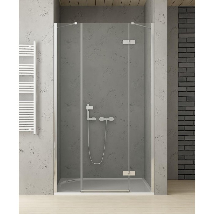 Дверь в нишу plus r 130x200, New trendy Reflexa chrome, хром арт. EXK-5079