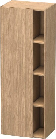 Duravit шкаф высокий ds1239l5218 с тремя открытыми полками слева, durastyle, ds1239l1852 цвет: европейский дуб/белый матовый