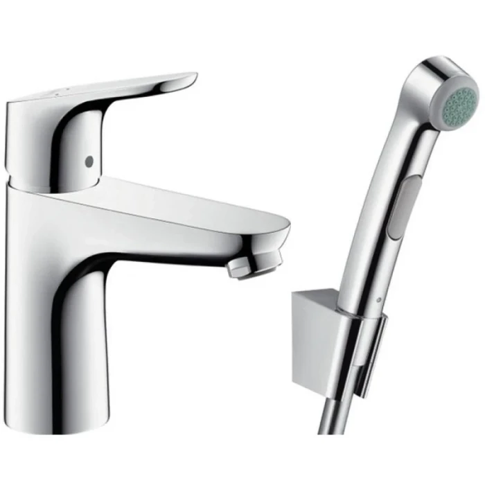 Hansgrohe смеситель для раковины с донным клапаном push-open, Focus E2, хром арт. 31927000