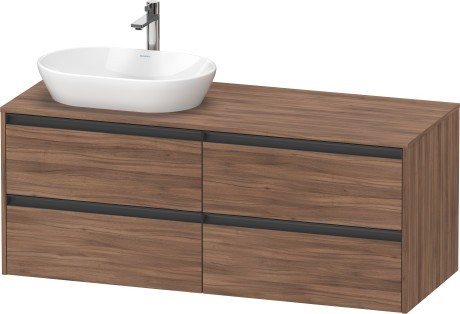 Duravit тумба подвесная под раковину слева 550 мм х 1400 мм х 568 мм, ketho.2, k24898l79790000 цвет: орех натуральный