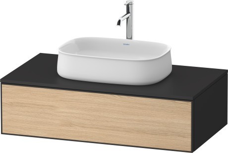 Duravit тумба подвесная под раковину 550 мм х 1000 мм х 281 мм, zencha, ze4811030800000 цвет: натуральный дуб/графит суперматовый