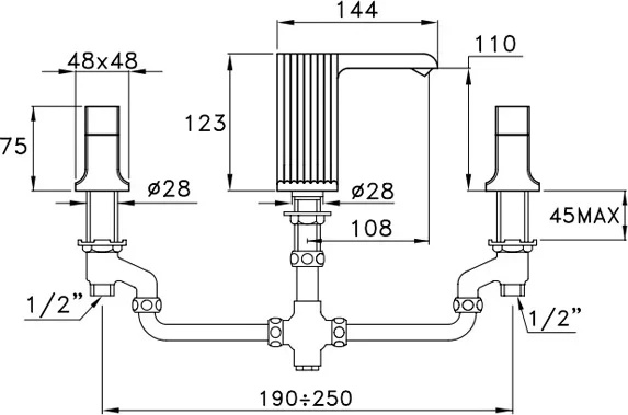 Stella смеситель для раковины, casanova, хром арт. cs00009cr00