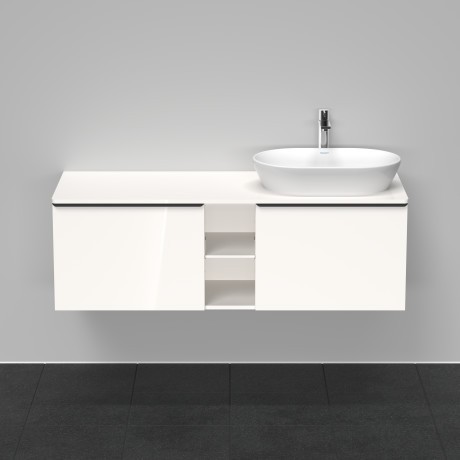 Duravit тумба подвесная под раковину справа 1400 мм х 550 мм и открытой полкой, d-neo, de4950r2222 цвет: белый глянцевый