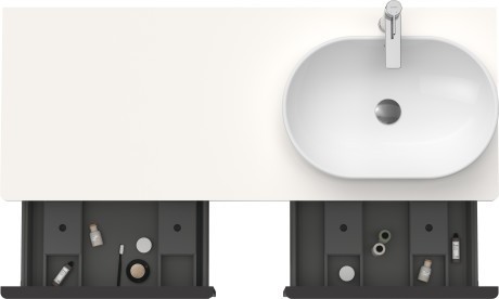 Duravit тумба подвесная под раковину справа 1400 мм х 550 мм и открытой полкой, d-neo, de4950r2222 цвет: белый глянцевый