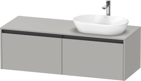 Duravit тумба подвесная под раковину справа 550 мм х 1400 мм х 459 мм, ketho.2, k24888r07070000 цвет: бетонно-серый матовый