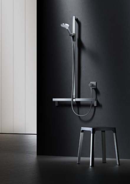 Keuco поручень вдоль стены и штанга для душа 1000 мм, axess, хром арт. 35014 011013