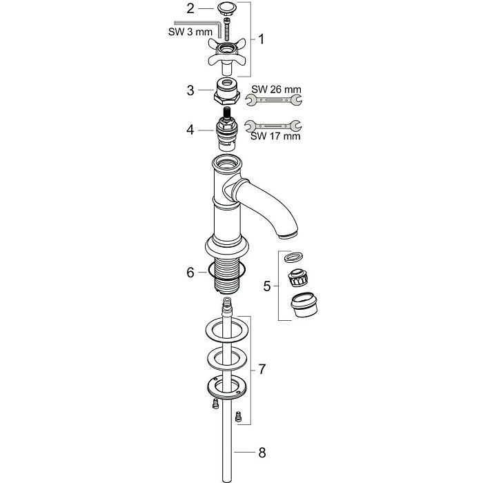 AXOR кран холодной воды для раковины, Montreux, золото арт. 16530250